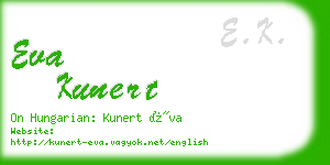 eva kunert business card